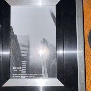 Black and Silver Picture Frame 4 inch 6 inch 4x6